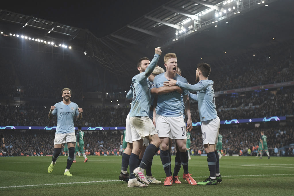 Spieler von Manchester City beim Torjubel © 2019 Shaun Botterill/Getty Images