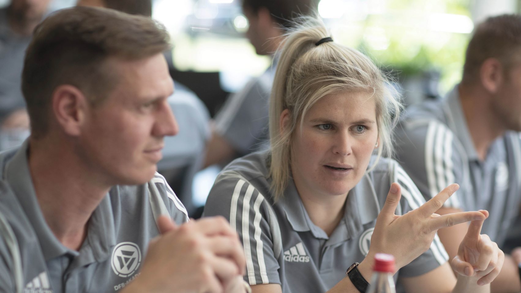 Tim Borowski und Imke Wübbenhorst beim 66. Fussball-Lehrer-Lehrgang