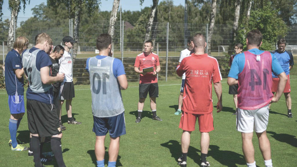 Lennart Claussen beim DFB-Elite-Jugend-Workshop © 2019 Getty Images Lennart Claussen während einer Trainingseinheit bei DFB Elite Youth Coach Development Workshop.